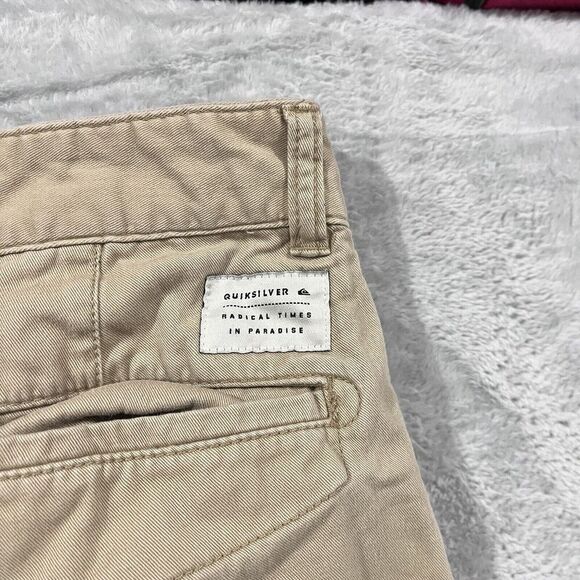 Quiksilver Chino Pants Mens 32x30 Straight Tapered Fit Flat Front Skateboard - Picture 7 of 11